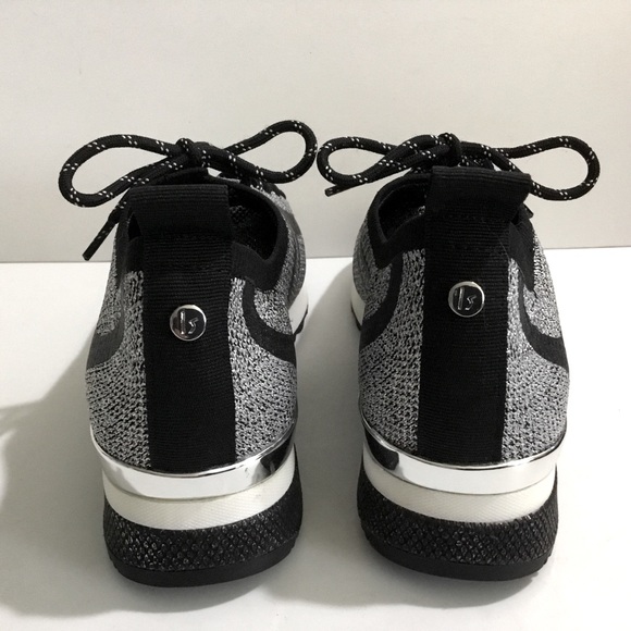 NWOT La Strada silver glitter sneakers runners - Picture 8 of 13